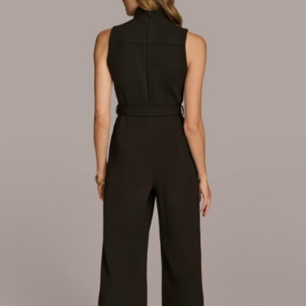 Donna Karan New York Mock-Neck Belted Jumpsuit – Black – Size 4 – NWT - Picture 4 of 8
